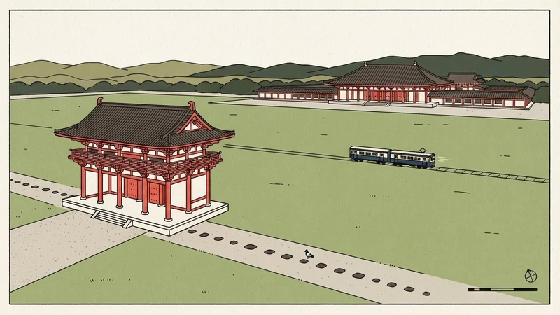 平城宮跡は駅から歩いて何分？大和西大寺から約20分、園内を縦断して新大宮まで約6km・約1時間30分の回り方
